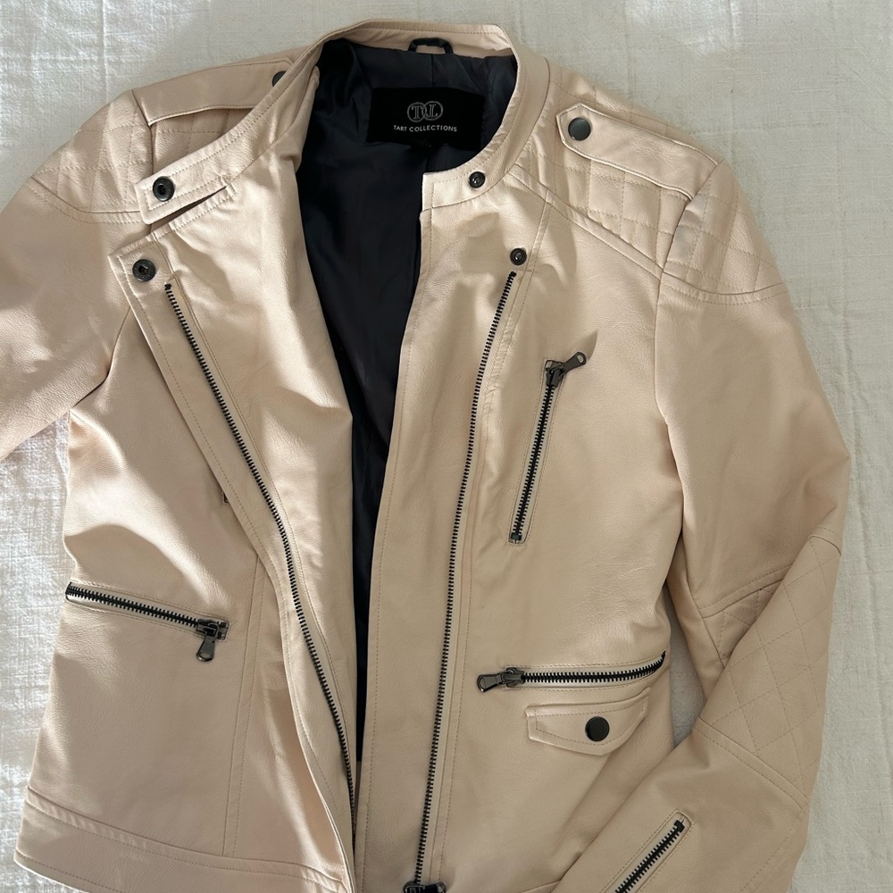 Pale Pink Moto Jacket